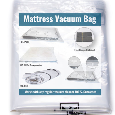 King/California King Mattress Vacuum Bag for Moving and Shipping/Returns - SpaceFix